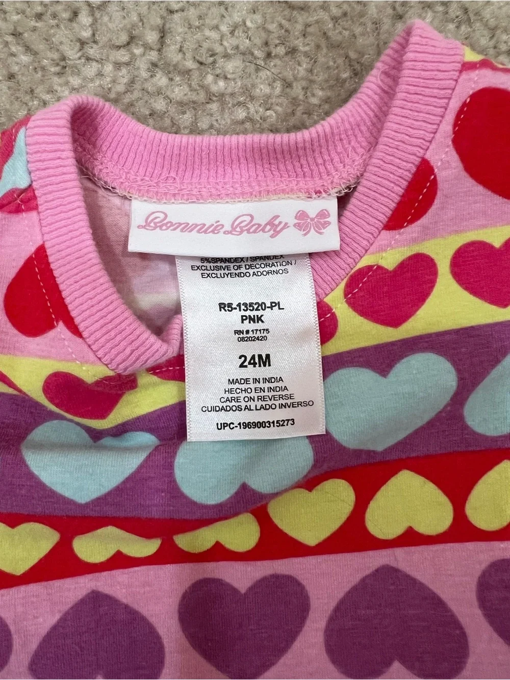 Heart print pant set